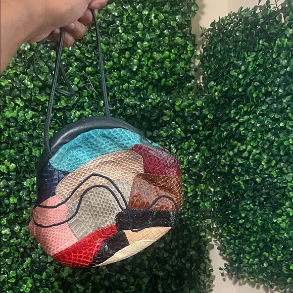 Colorful Patchwork Drawstring Bag - Picture 2 of 4